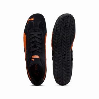 Tenis Unisex Puma Speedcat OG Negro Naranja vista par superior suela