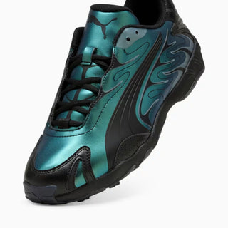 Tenis Unisex Puma Inhale Color Shifting Verde Negro vista zoom frontal