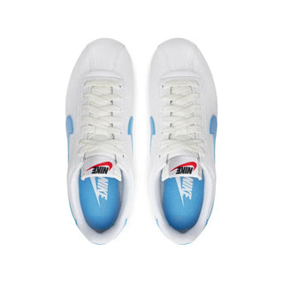 Tenis Mujer Nike Cortez Blanco Azul vista superior