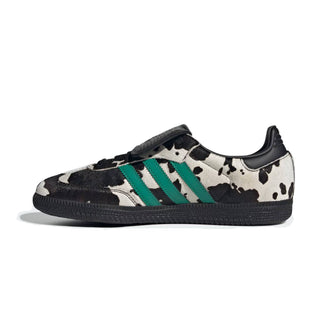 Tenis Mujer Adidas Samba Leather Cow Print Negro Blanco vista lateral principal