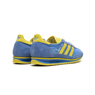 Tenis Unisex Adidas sporty & rich SL 72 OG Sweden azul amarillo vista par atras