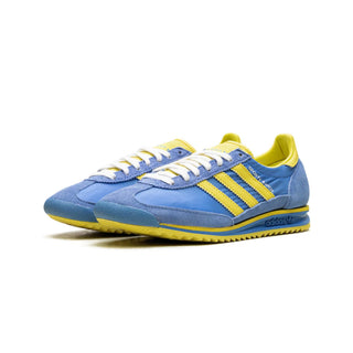 Tenis Unisex Adidas sporty & rich SL 72 OG Sweden azul amarillo vista par frontal