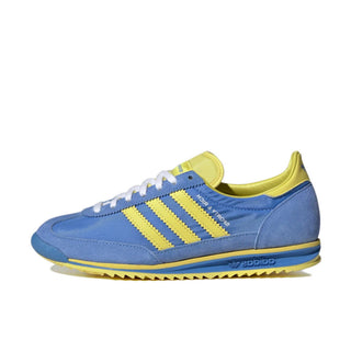 Tenis Unisex Adidas sporty & rich SL 72 OG Sweden azul amarillo vista lateral principal