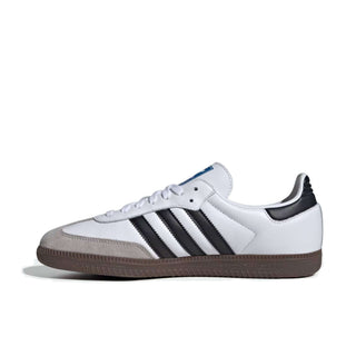 Tenis Unisex Adidas Samba OG Blanco Negro vista lateral principal