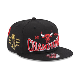 Gorra New Era Chicago Bulls NBA Champions side patch 9FIFTY vista frontal