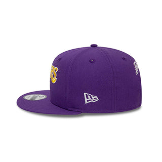 Gorra New Era Los Angeles Lakers NBA Flat Visor 9FIFTY vista lateral new era