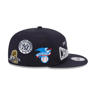 Gorra New Era New York Yankees MLB Champions side patch 9FIFTY vista lateral logos