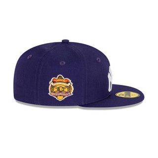 Gorra New Era New York Yankees MLB Royal Purple 59FIFTY vista logo bordado