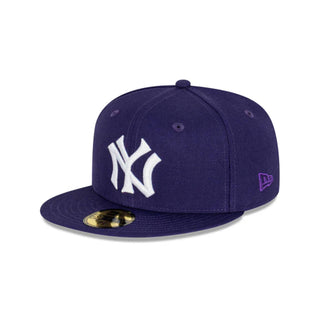 Gorra New Era New York Yankees MLB Royal Purple 59FIFTY vista lateral principal