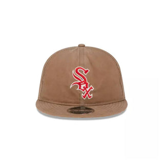 Gorra New Era Waxed Canvas 9Fifty Chicago White Sox MLB Cafe vista frente