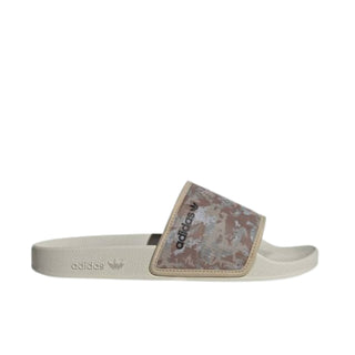 Sandalia Hombre Adidas Adilette Camuflaje Cafe vista lateral marca