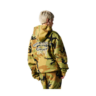 Sudadera Unisex Grimey FOLLOW THE DOLLAR Camuflaje Cafe