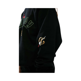 Sudadera Unisex Grimey THE LOWER DEPTHS Negro vista lateral