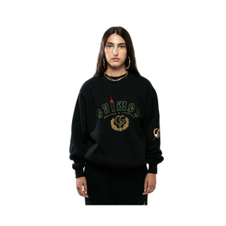 Sudadera Unisex Grimey THE LOWER DEPTHS Negro vista frente modelo