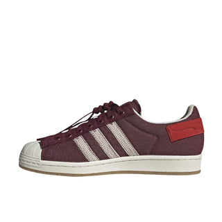Tenis Hombre adidas Parley Superstar Burgundy vista lateral principal