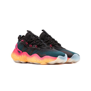 Tenis hombre adidas Trae Young 3 Negro Verde Rosa vista par frontal