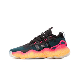 Tenis hombre adidas Trae Young 3 Negro Verde Rosa vista lateral principal