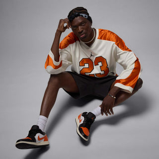 Tenis Hombre Air Jordan 1 Low Black Starfish vista foto referencia