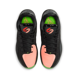 Tenis Hombre Jordan Luka 4 Negro Verde Electrico vista par superior