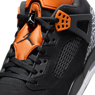Tenis Hombre Jordan Spizike Low Negro Naranja Blanco vista zoom frente