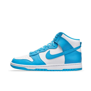 Tenis Hombre Nike Dunk Hi Retro Laser Blue vista lateral principal