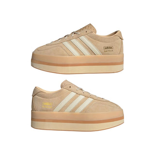 Tenis Mujer Adidas Gazelle Stack Crema Blanco vista laterales