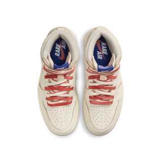 Tenis Mujer Air Jordan 1 High OG Light Bone Red Blue vista par superior