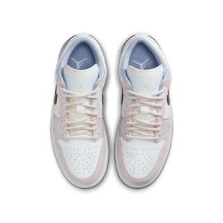 Tenis Mujer Air Jordan 1 Low White Soft Pink vista par superior