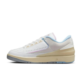 Tenis Mujer Air Jordan 2 Retro Low Blanco con Azul vista lateral principal