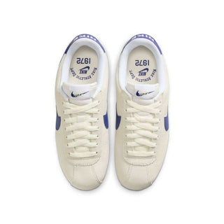 Tenis Mujer Nike Cortez Beige Azul vista par superior