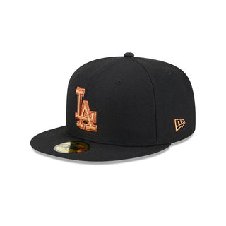 NE LA Dodgers MLB 59Fifty Metallic Pop Black Cap
