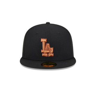 NE LA Dodgers MLB 59Fifty Metallic Pop Black Cap